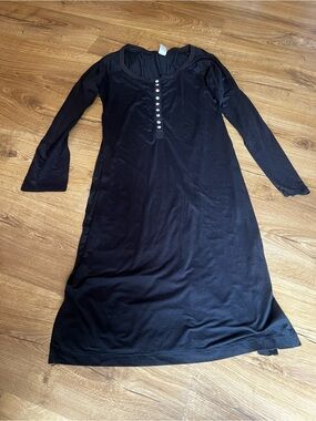 Shimera Black Long-Sleeve Nightgown | Size Small
